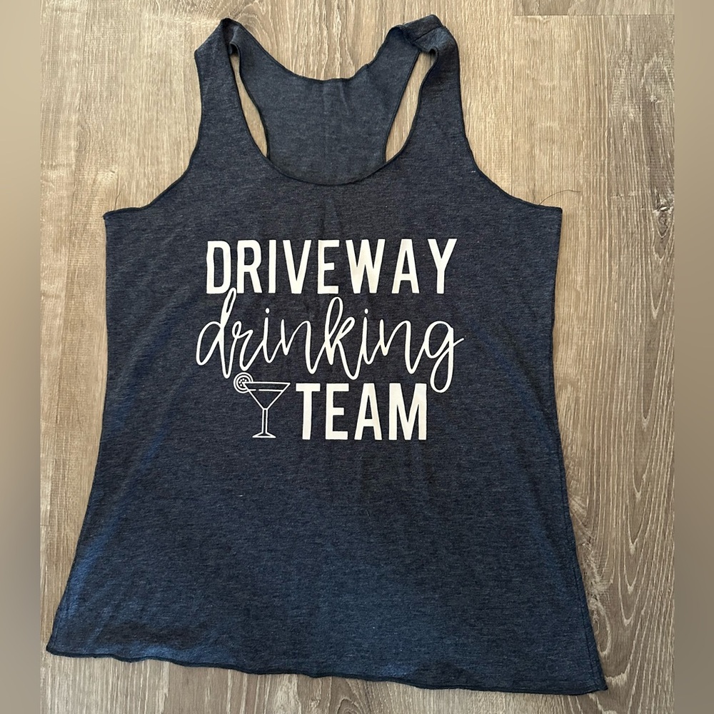 Driveway Drinking Team Women's Navy Tank Top Size Medium New without Tags